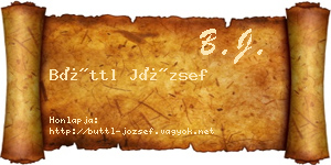 Büttl József névjegykártya